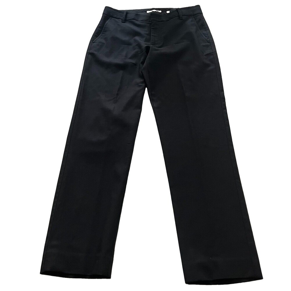 Vince Womens Wool Mid-Rise Tapered Pants Black Size 10